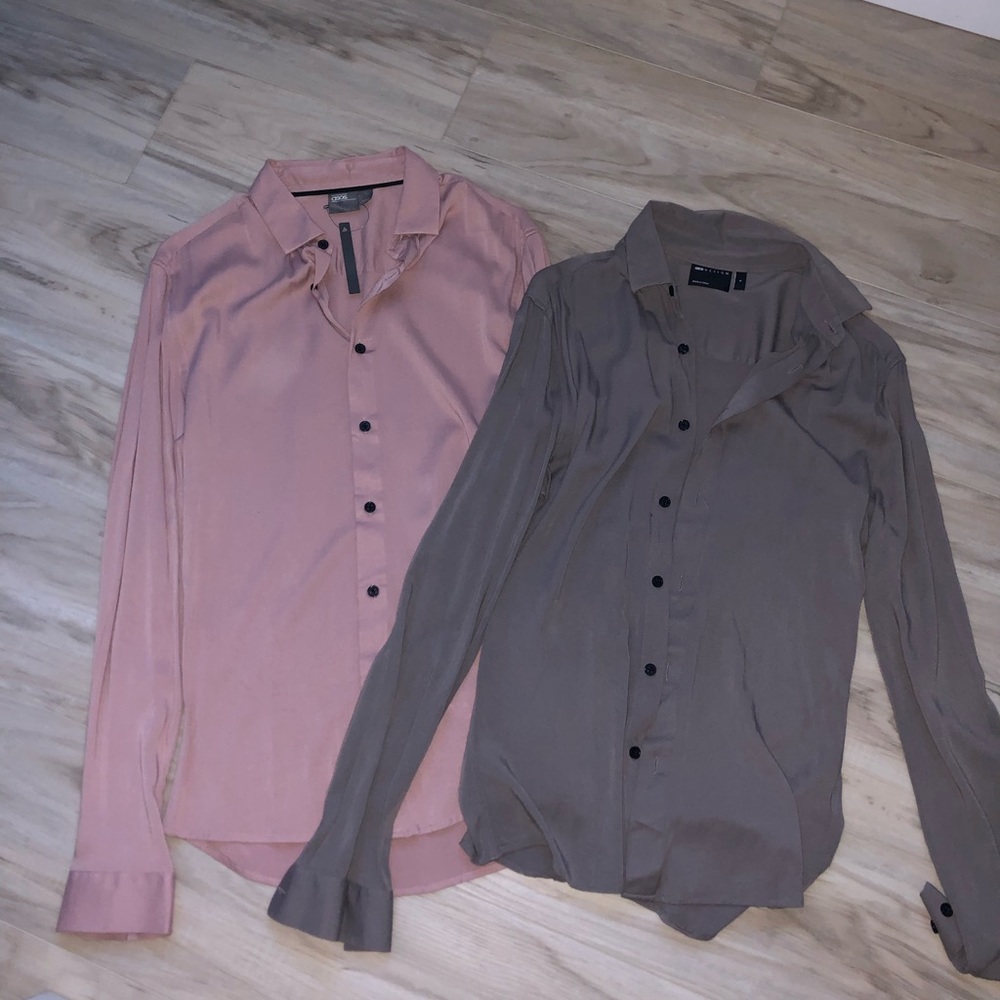 BUNDLE OF TWO skinny fit shirts